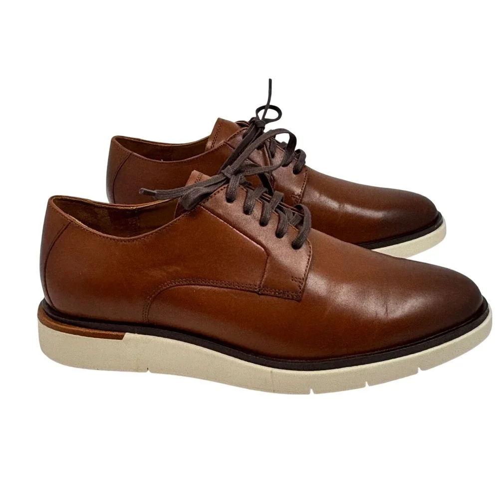 Allen Edmonds Mens Carson Chili Leather Hybrid Derby Shoes Size 8.5 D Lace Up